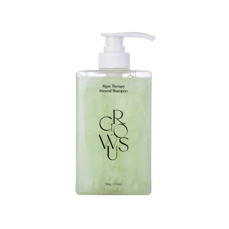 Shampoing minéral GROWUS Algae Therapy, exfoliant et apaisant pour cheveux et cuir chevelu, 500 g