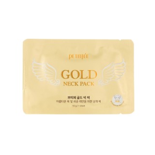 Masque en tissu hydro raffermissant pour le cou Petitfee Gold Neck Pack 10 g