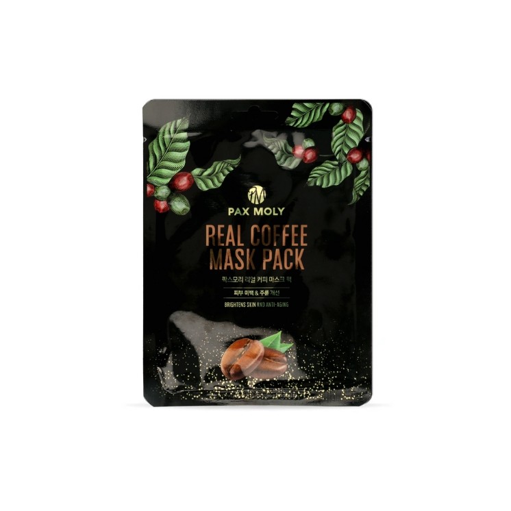 Зволожувальна тканинна маска Pax Moly Real Coffee з кавою 25 мл