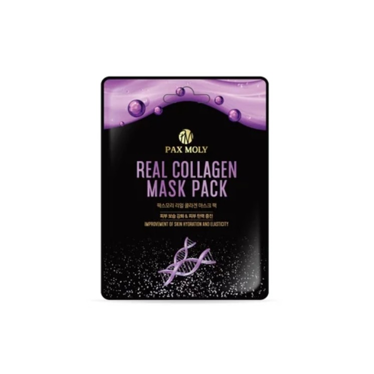 Живильна тканинна маска Pax Moly Real Collagen з колагеном та стовбуровими клітинами 25 мл