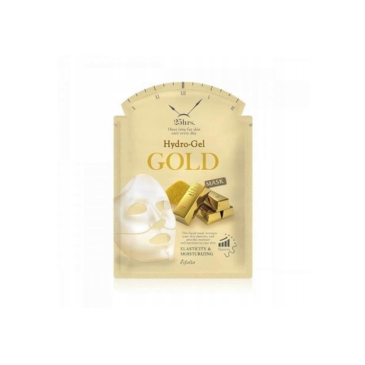 Masque Hydro Gold Esfolio , masque en tissu hydrogel pour le visage 28 g