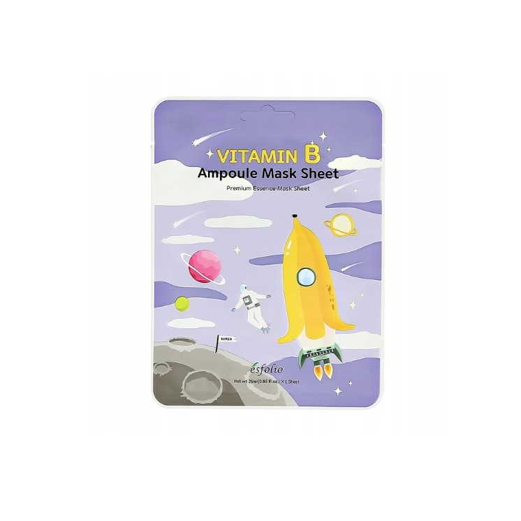Esfolio Vitaimin B Ampoule Sheet Mask Illuminating Face Mask 25 ml