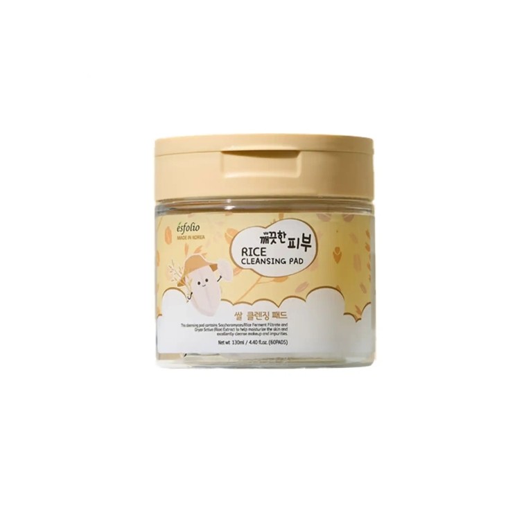Esfolio Rice Makeup Remover Pads with Rice Extract 60 Pieces