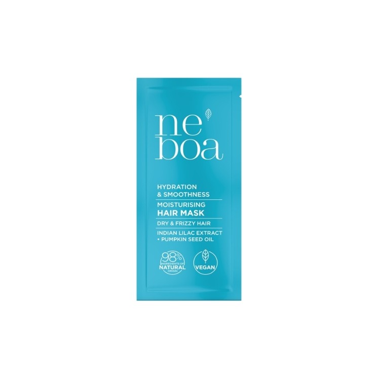 Натуральна зволожуюча та розгладжувальна маска для волосся Neboa Hydration & Smoothness Mini 25 мл