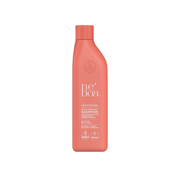 Розгладжуючий шампунь Neboa Length & Shine для довгого волосся, нарощеного та розширеного волосся 300 мл