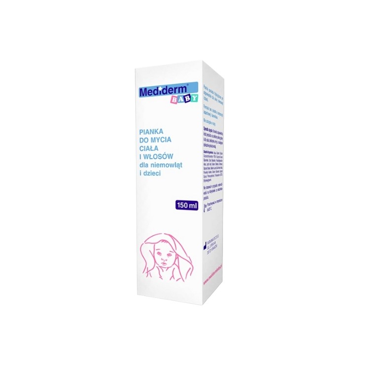Mousse lavante corps et cheveux Mediderm Baby pour bébés et enfants 150 ml