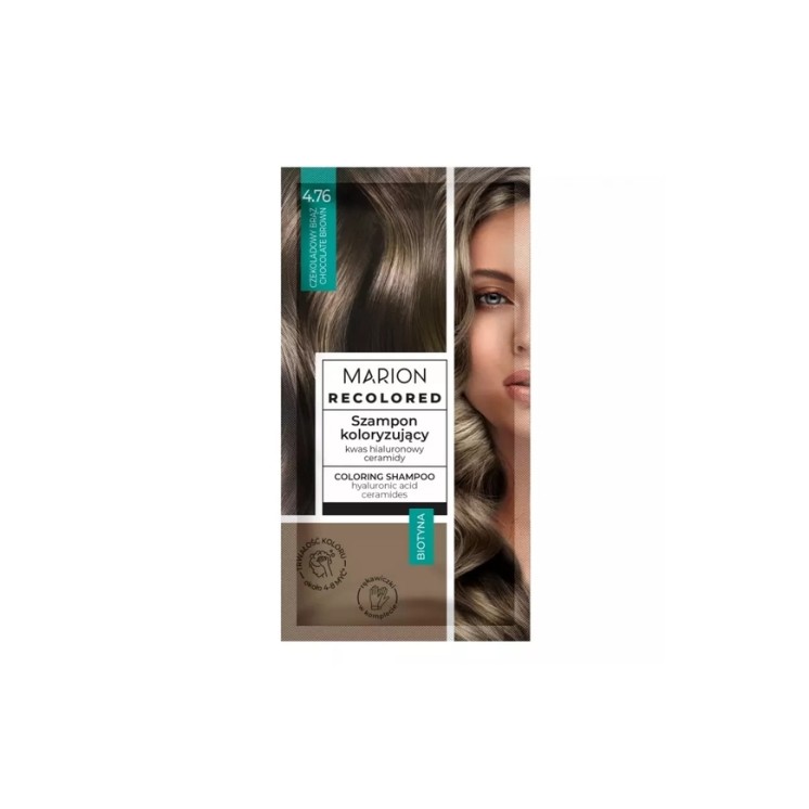 Marion Kleurshampoo met Biotine 4-8 wasbeurten /4.76/ Chocoladebruin 40 ml