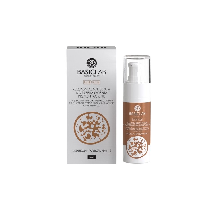 BasicLab Esteticus Aufhellendes Serum gegen Pigmentstörungen, 5 % Kojisäuredipalmitat, 30 ml