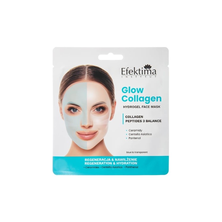 Efektima Glow Collagen Tuchmaske mit Kollagen und Peptiden zur Regeneration, 1 Stück