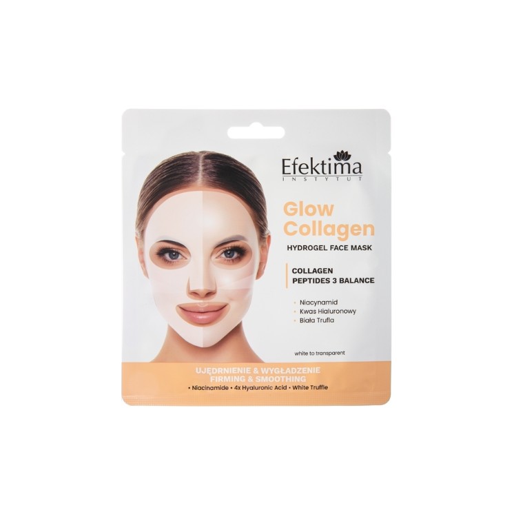 Masque en tissu Efektima Glow Collagen avec collagène et peptides raffermissants (1 pièce)