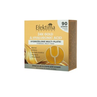 hydro патчі для очей Efektima 24K Gold з гіалуроновою кислотою, 90 штук
