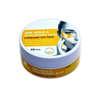 hydro патчі для очей Efektima 24K Gold & Hyaluronic Acid від зморшок, 60 штук