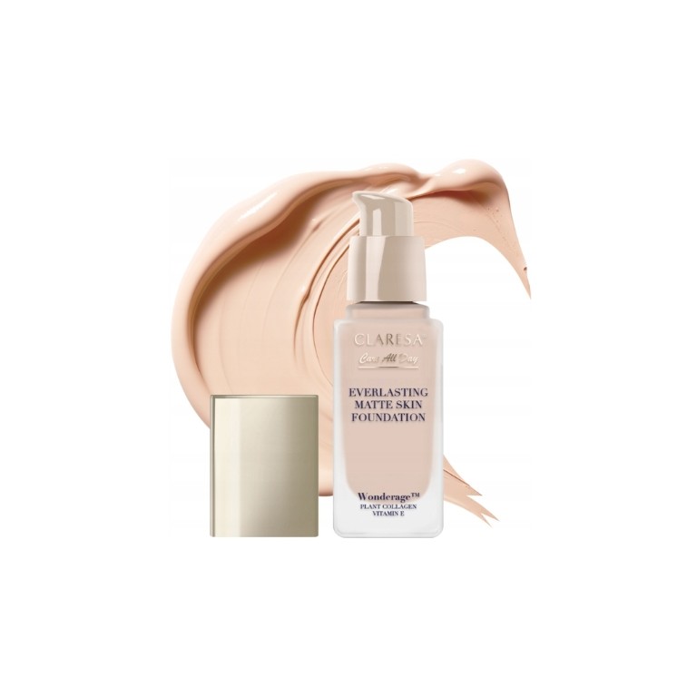 Матуючий та розгладжуючий тональний крем Claresa Everlasting Matte Skin /04/ Natural 32 мл