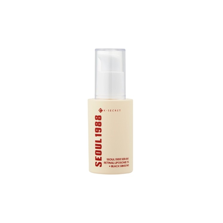 K- SECRET SEOUL 1988 Serum: Retinal-Liposomen 2% + Straffendes Serum mit Black Ginseng und Retinal, 30 ml