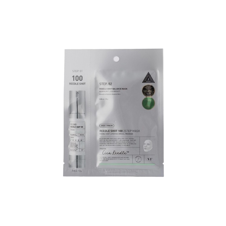 VT Cosmetics Reedle Shot 100 2Step Mask Тканинна маска для обличчя 5 + 25 г