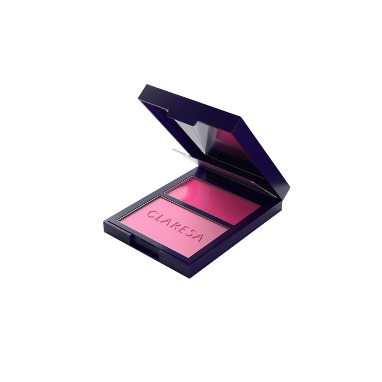 Палетка для контурування рум'ян Claresa Duo Palette Creamy & Pressed Blush /01/ 5 г