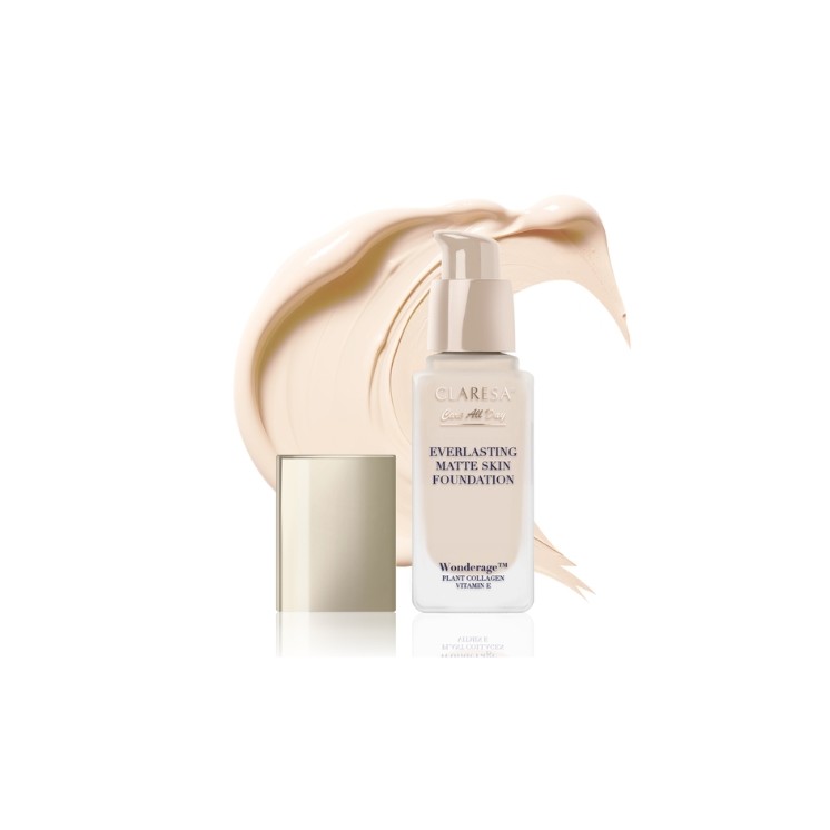 Матуючий та розгладжуючий тональний крем Claresa Everlasting Matte Skin /01/ Porcelain 32 мл
