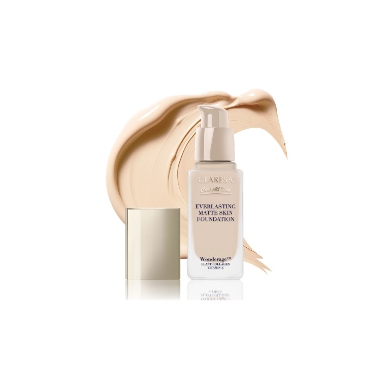 Матуючий та розгладжуючий тональний крем Claresa Everlasting Matte Skin /03/ Vanilla 32 мл