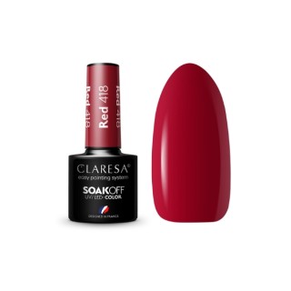 Гібридний лак для нігтів Claresa Red /418/ 5 г