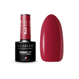 Гібридний лак для нігтів Claresa Red /425/ 5 г