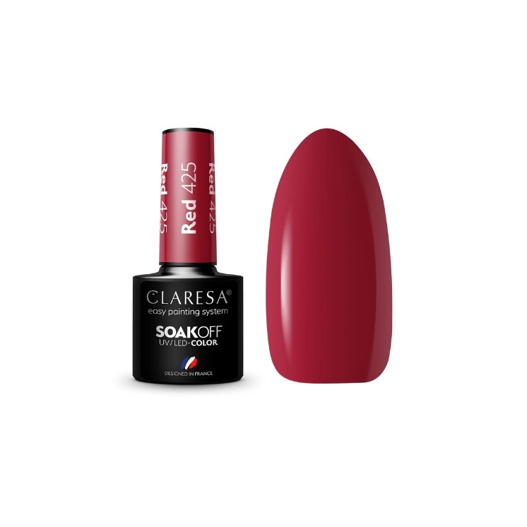 Гібридний лак для нігтів Claresa Red /425/ 5 г