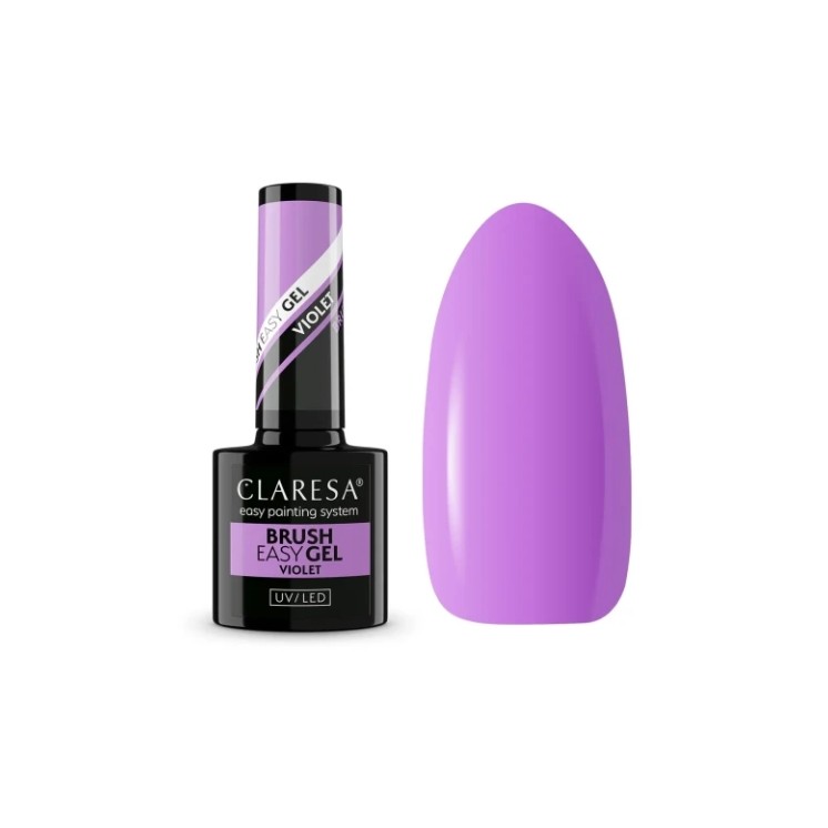 Гель Claresa Brush Easy Gel у флаконі з пензликом Violet 5 г