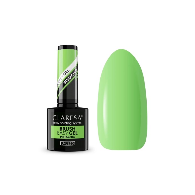 Гель Claresa Brush Easy Gel у флаконі з Pistachio пензлем 5 г