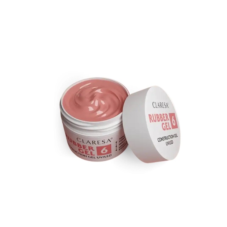 Gel de construction pour ongles Claresa Rubber Gel /6/ 45 g