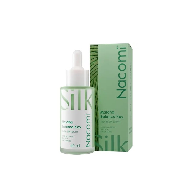 Сироватка для контролю жирності обличчя Nacomi Silk Matcha Balance Key з екстрактом матчі 40 мл