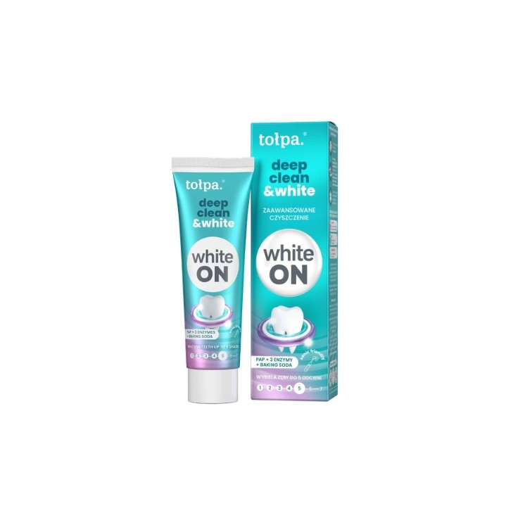 Зубна паста Tołpa Deep Clean & White для глибокого очищення 75 мл
