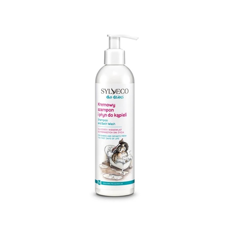 Shampoing et bain moussant crémeux Sylveco pour enfants 300 ml