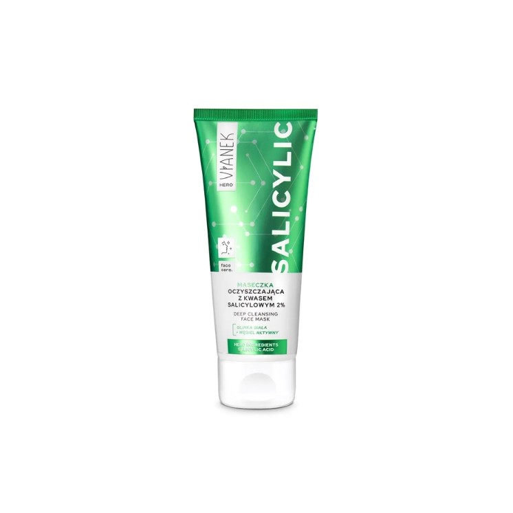 Очищувальна маска для обличчя Vianek Hero Salicylic із саліциловою кислотою 75 мл