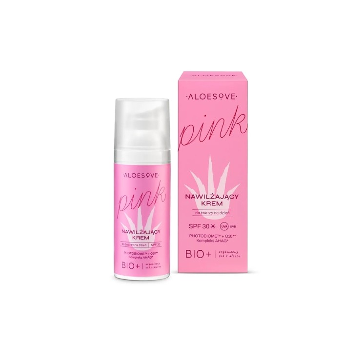 Зволожувальний денний крем для обличчя Aloesove Pink SPF30 50 мл