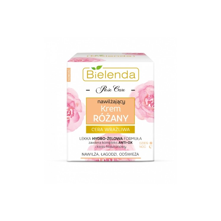 Зволожувальний та заспокійливий крем для обличчя з трояндою Bielenda Rose Care 50 мл