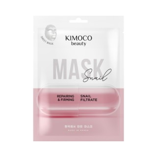 Регенеруюча та зміцнююча тканинна маска Kimoco Beauty Snail зі слизом равлика 23 мл