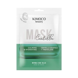 Заспокійлива та зволожуюча тканинна маска Kimoco Beauty Centella Soothing and Moisture з центеллою азіатською 23 мл