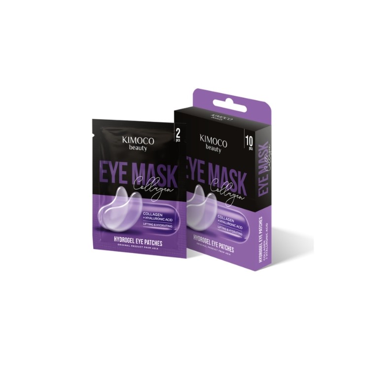 Патчі для очей Kimoco Beauty Collagen Lifting and Moisturizing з колагеном та гіалуроновою кислотою, 10 шт.