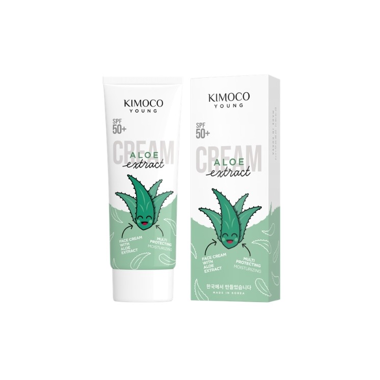 Kimoco Young Aloe Extract nawilżająco-kojący Krem do twarzy SPF50 z ekstraktem z aloesu 70 g