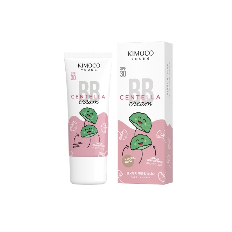 Crème BB Visage Kimoco Young Centella SPF30 à l'extrait de centella, Beige Natural , 40 ml
