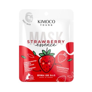 Kimoco Young Strawberry Essence hydraterend gezichtsmasker met aardbeienextract 25 ml