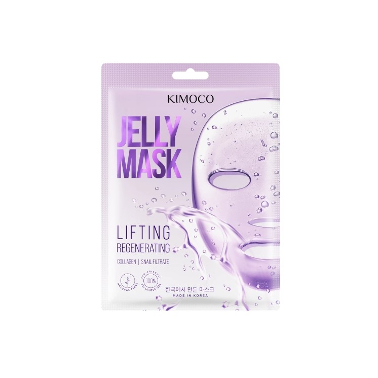 Masque en tissu liftant et régénérant pour le visage Kimoco Glass Skin 23 ml