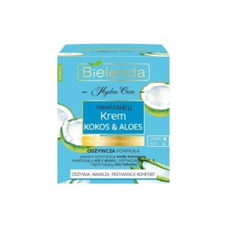 Crème visage Bielenda HYDRA CARE kokos et à l'aloe vera pour peaux déshydratées 50 ml