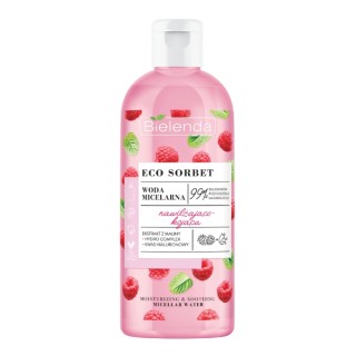 Bielenda ECO SORBET Feuchtigkeitsspendendes und beruhigendes Mizellenwasser Himbeere 500 ml