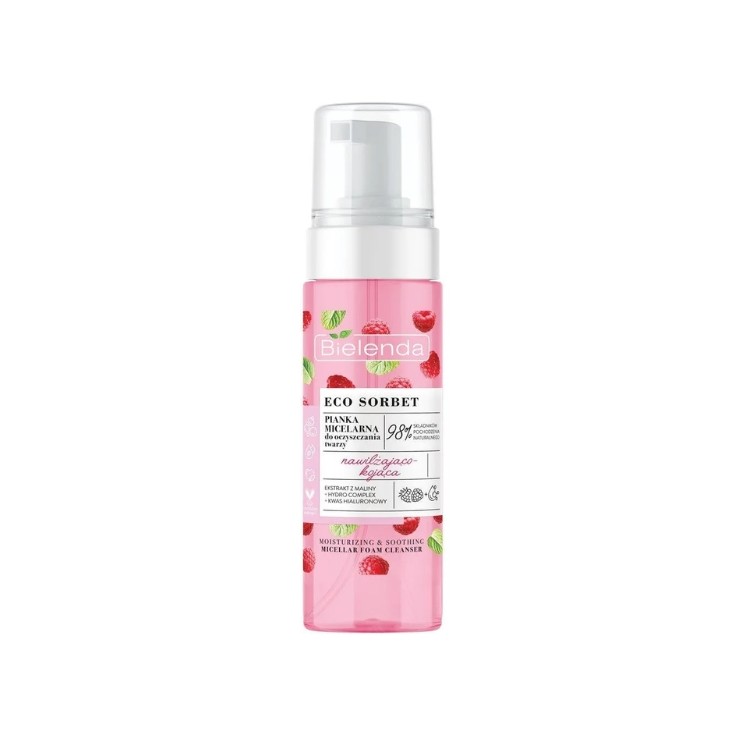 Bielenda ECO SORBET Hydraterende Frambozen Gezichtsreinigingsschuim 150 ml