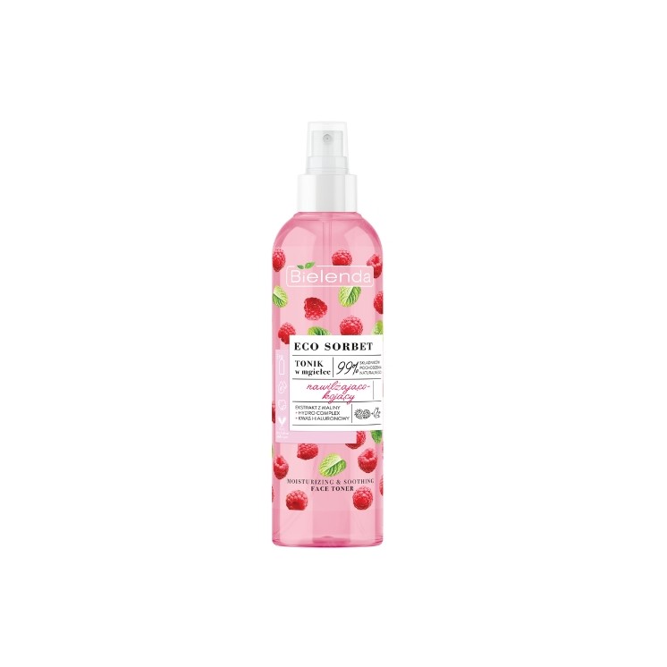 Bielenda ECO SORBET Moisturizing and soothing toner mist Raspberry 200 ml