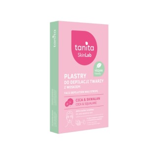 Смужки для видалення волосся на обличчі Tanita SkinLab з воском Cica та скваленом, 12 штук