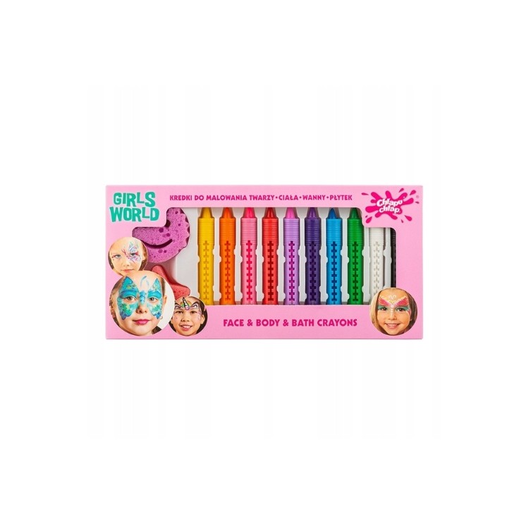 Крейда для аквагриму Chlapu Chlap Girl World, 10 шт.