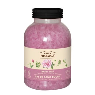 Sels de bain Green Body rose de Damas et musc, 1000 g