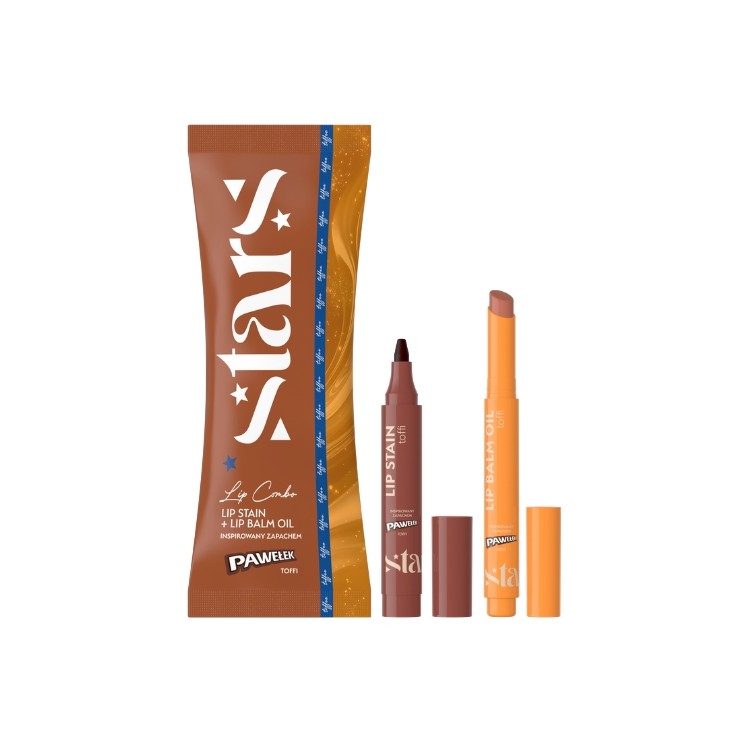 Stars from the Stars x E.Wedel Lip Combo Set: Lip Liner 2g + Lip Oil 2.3 ml /02/ Pawełek toffee