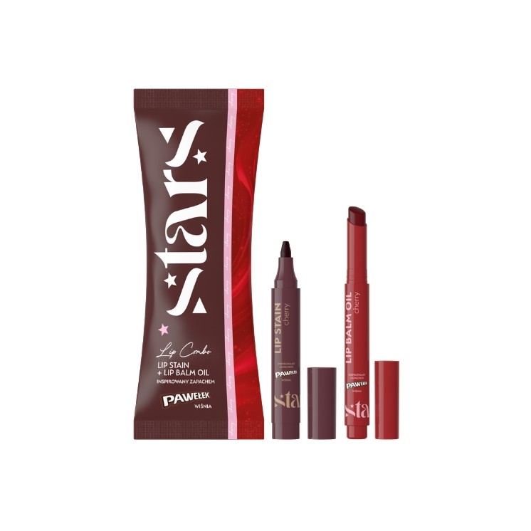 Stars from the Stars x E.Wedel Lippen-Kombi-Set: Lipliner 2 g + Lippenöl 2,3 ml /03/ Pawełek Cherry